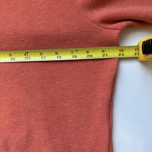 Polo Ralph Lauren Men’s Large Mesh Knit Orange 1/4 Zip Sweater Multicolor Pony - Picture 9 of 10